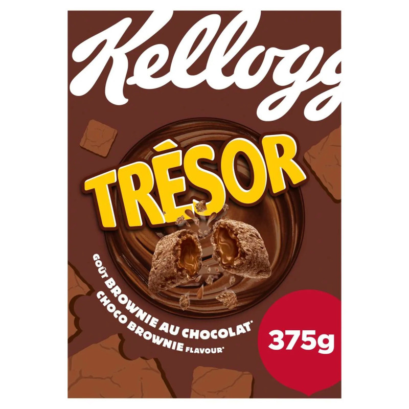 Paquet céréales Kellogg's Trésor Brownie Chocolat 375g discount province de Liège.