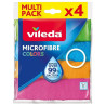 Lot de 4 lavettes Vileda Microfibre Colors multi-usages prix discount Province de Liège.