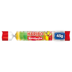 Rouleau bonbons Haribo Mega Roulette Fruit 45g prix discount Province de Liège.