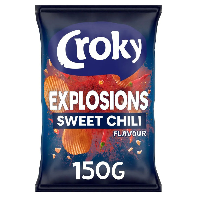 Sachet chips Croky Explosions Sweet Chili 150g prix discount Province de Liège.