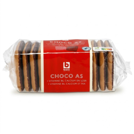 Paquet biscuits Boni Choco As 250g chocolat au lait prix discount Province de Liège.