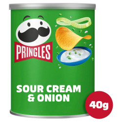 Petite boîte 40g Pringles Sour Cream & Onion chips crème oignon prix discount Liège.