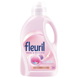 Bidon lessive Fleuril Laine et Délicat 1,305L 29 doses textiles fragiles prix discount Liège.