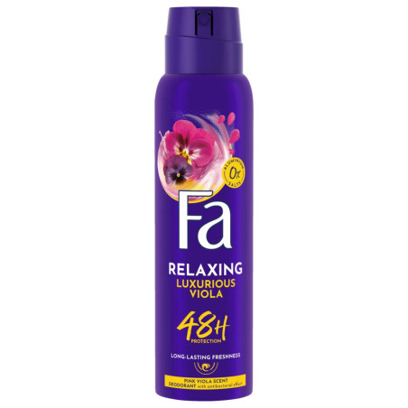 Déodorant spray Fa Relaxing Luxurious Viola 150ml parfum violette prix discount Province de Liège.