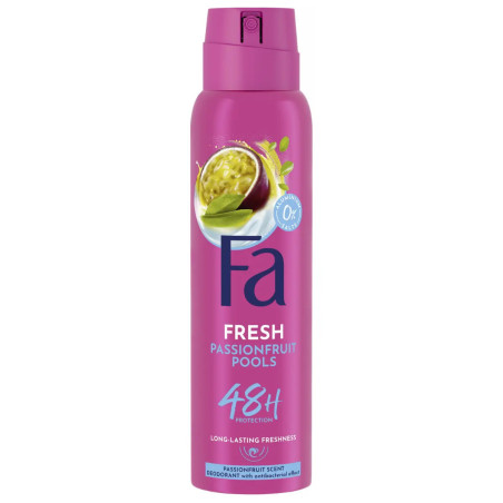 Déodorant spray Fa Fresh Passionfruit Pools 150ml protection 48h prix discount Liège.