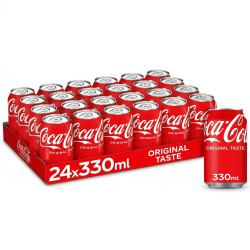 Pack 24 canettes 33cl Coca-Cola Original import au prix le plus bas en Province de Liège.