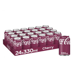 Pack 24 canettes 33cl Coca-Cola Cherry import au prix le plus bas en Province de Liège.
