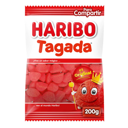 Sachet bonbons fraise Haribo Tagada Original 200g prix discount Province de Liège.