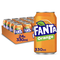 Plateau 24 canettes 33cl Fanta Orange Import boisson pétillante prix discount Province de Liège.