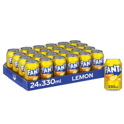 Plateau 24 canettes 33cl Fanta Citron Import boisson pétillante agrumes prix discount Liège.