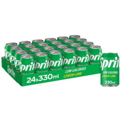 Plateau 24 canettes 33cl Sprite Original Import boisson pétillante citron-lime prix discount.