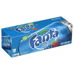 Pack 12 canettes 355ml Fanta Berry US Import saveur baies bleues prix discount Liège.