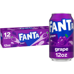 Pack 12 canettes 355ml Fanta Grape US Import saveur raisin intense prix discount Liège.