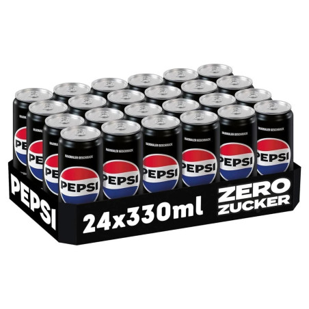 Carton 24 canettes 33cl Pepsi Zéro Sugar boisson pétillante sans sucre prix discount Liège.