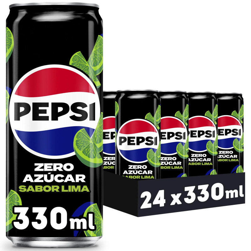 Carton 24 canettes 33cl Pepsi Lime Zéro Sugar boisson pétillante citron vert prix discount Liège.