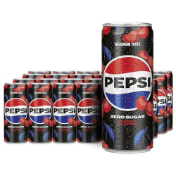 Carton 24 canettes 33cl Pepsi Cherry Zéro Sugar cola cerise sans sucre prix discount Liège.