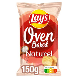Sachet 150g chips Lay's Oven Baked Naturel cuites au four prix discount Liège.