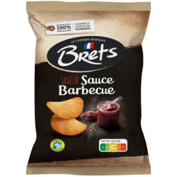 Sachet chips Brets Sauce Barbecue 125g saveur grillée et fumée prix discount Liège.