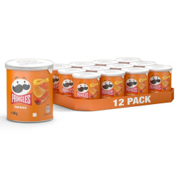 Pack 12 boîtes Pringles Paprika 40g chips épicées format pocket prix discount Liège.