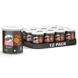 Pack 12 boîtes Pringles Hot & Spicy 40g chips pimentées format pocket prix discount Liège.
