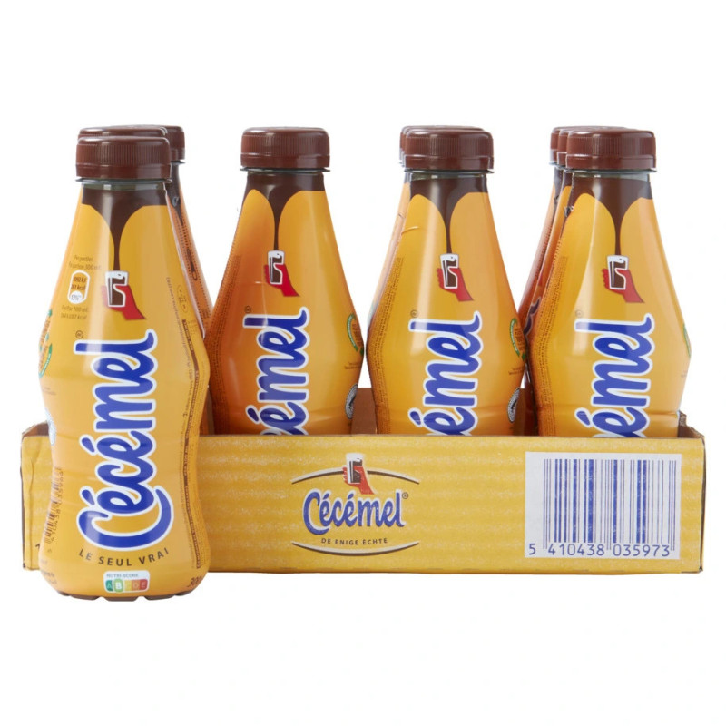 Pack 12 bouteilles Cécémel 30cl lait chocolaté onctueux prix discount Liège.