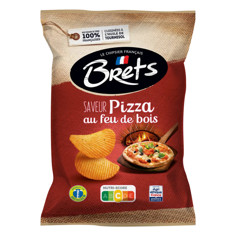 Sachet chips Brets saveur Pizza 125g croustillantes prix discount Province de Liège.