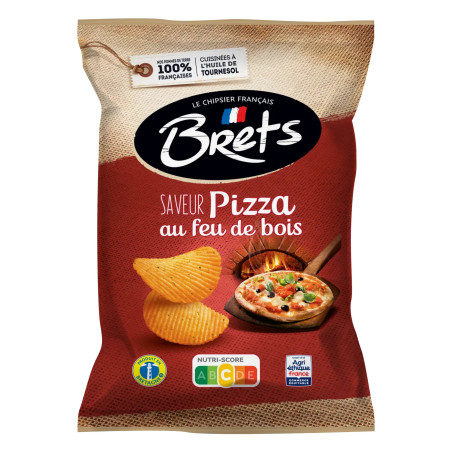Sachet chips Brets saveur Pizza 125g croustillantes prix discount Province de Liège.