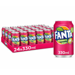 Plateau 24 canettes 33cl Fanta Fraise Kiwi boisson importée prix discount Liège.