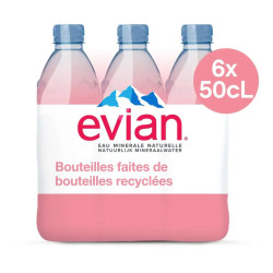 Evian Eau Plate 6x50 Cl