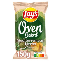 Lay's Oven Herbes Méditerranéennes Chips 150 Gr