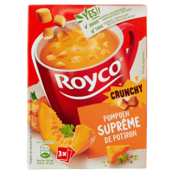 Royco Crunchy Suprême de Potiron Soupe Instantanée en Sachet 3x22,5 Gr