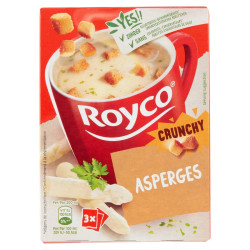 Royco Crunchy Asperges Soupe Instantanée en Sachet 3x20 Gr