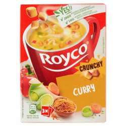 Royco Crunchy Curry Soupe Instantanée en Sachet 3x19,6 Gr