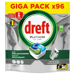 Dreft Platinum Regular Tabs Lave-Vaisselle 96 Pièces