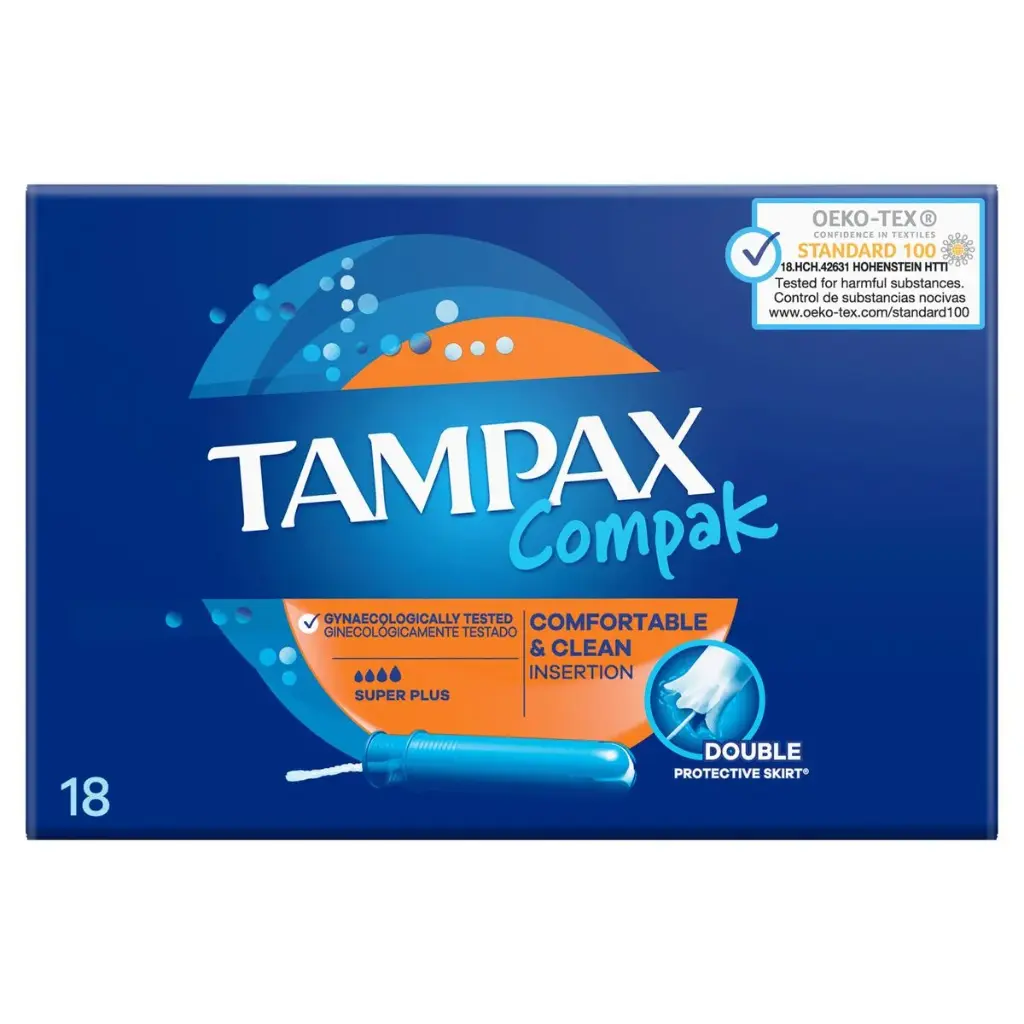 Tampax Compak Super Plus Tampons 18 Pièces