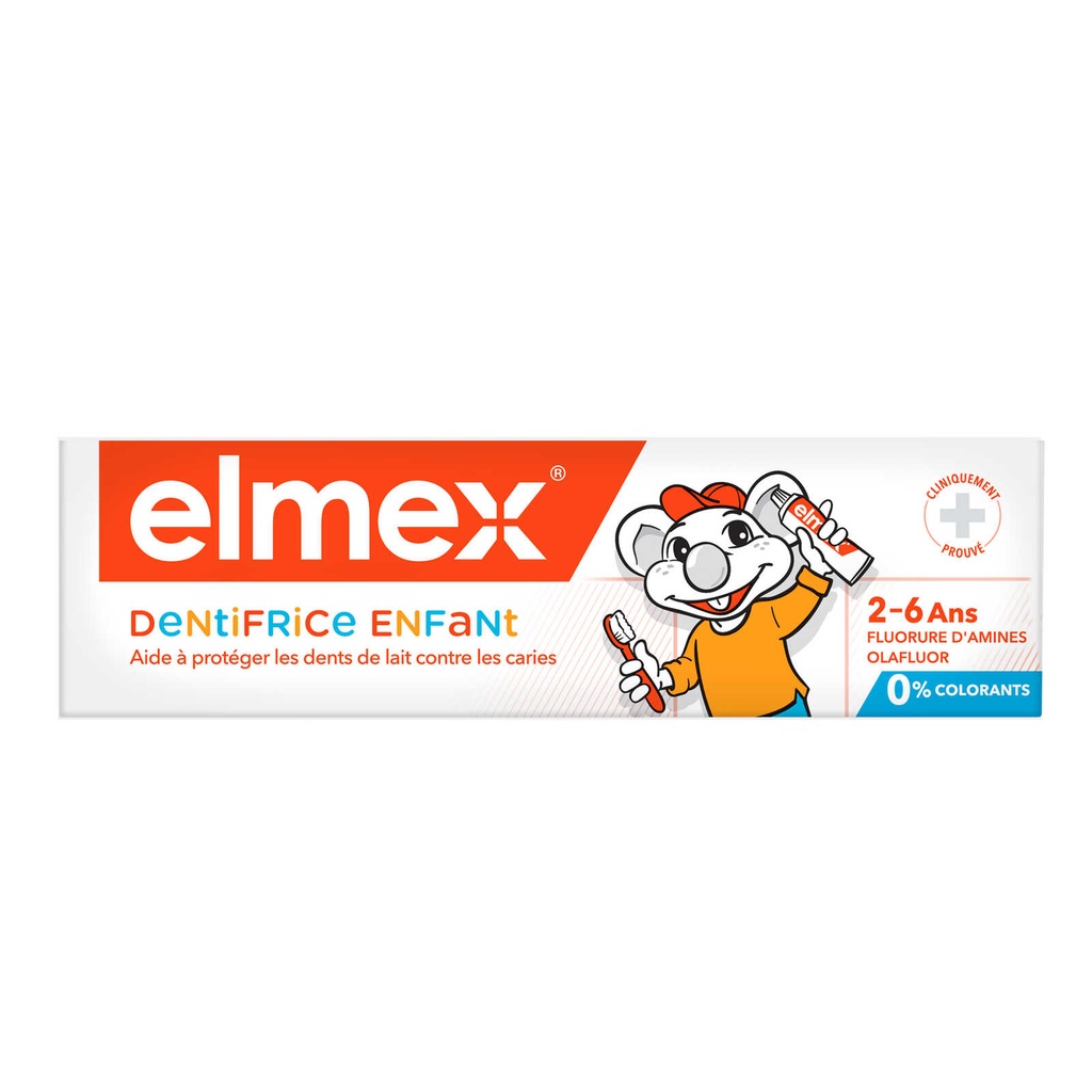 Elmex Dentifrice Enfant 2-6 Ans 50 Ml