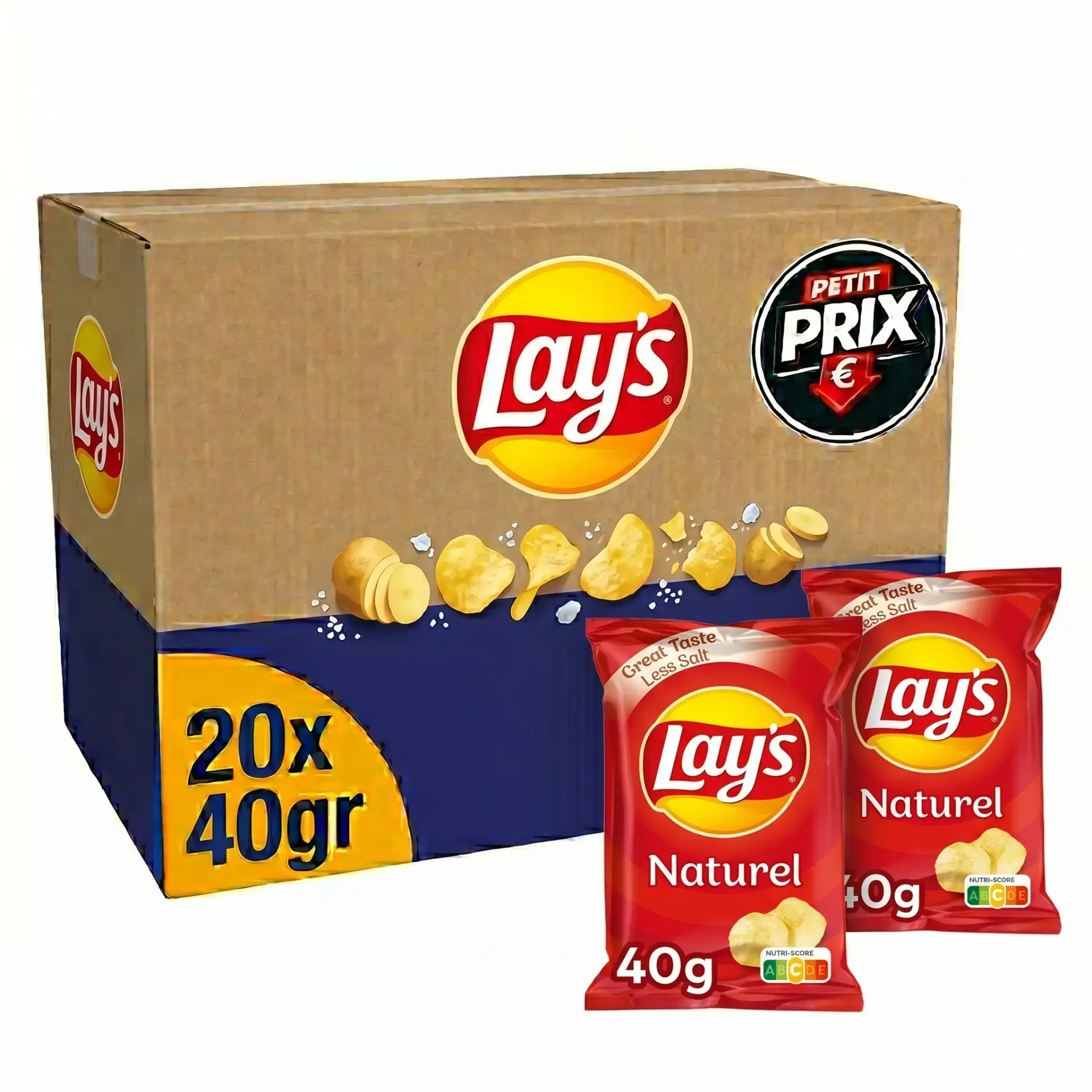 [LAY001] Lay's Naturel Chips 20x40 Gr