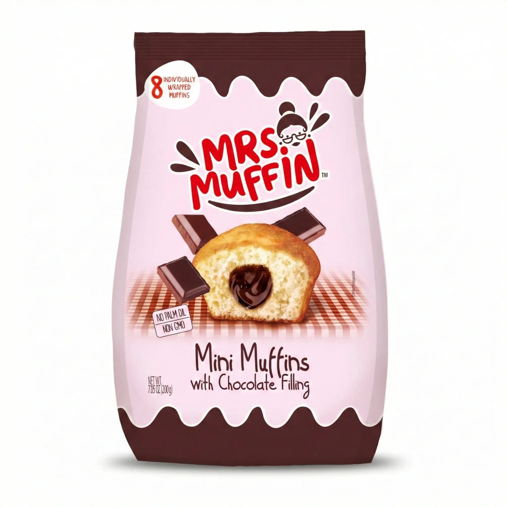 Mrs Muffin Chocolat Mini Muffins 8x25 Gr