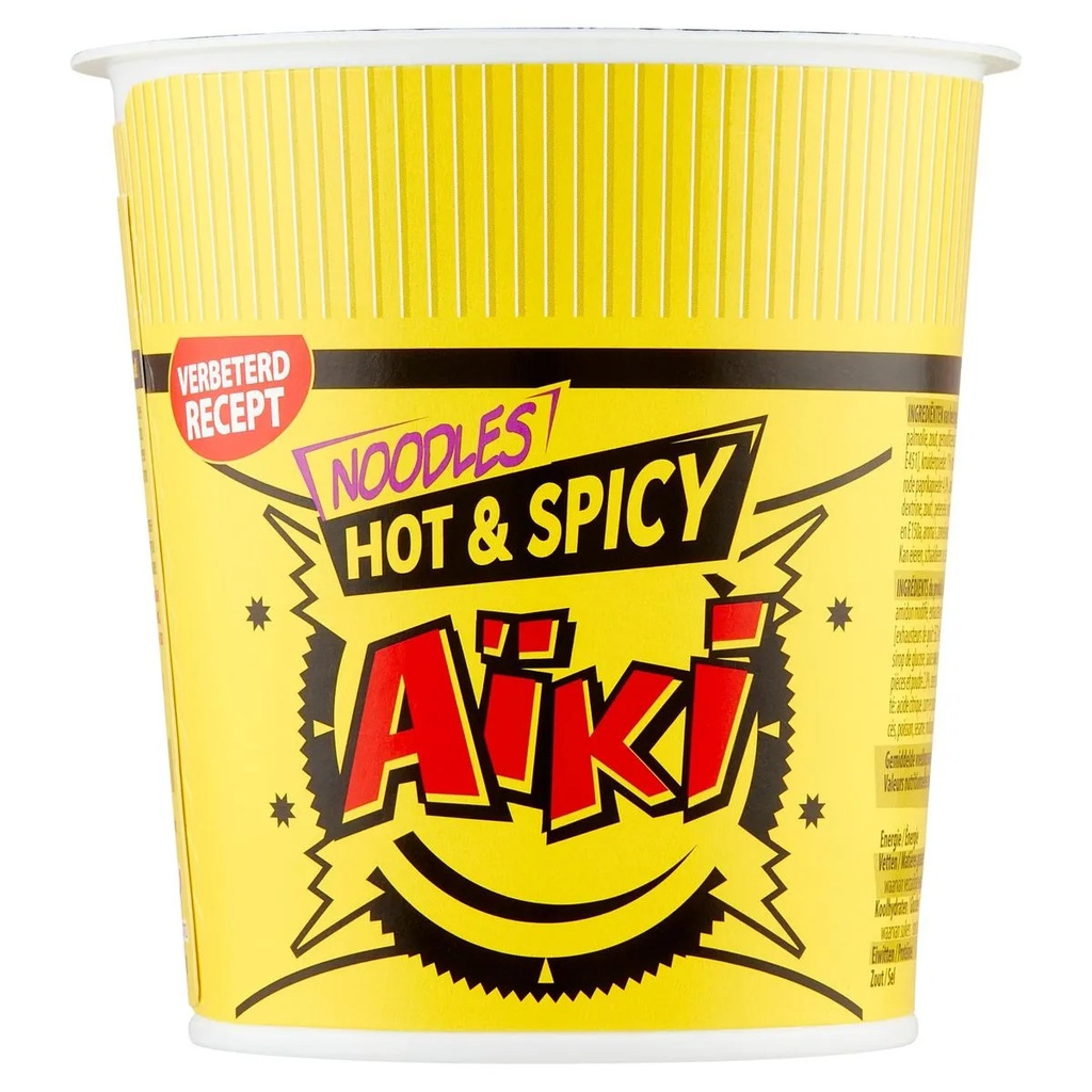 Aiki Noodles Hot & Spicy Cup Nouilles Instantanées 67,5 Gr