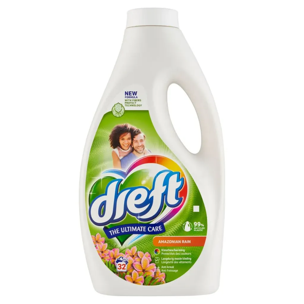 Dreft Pluie Amazonienne Lessive Liquide 1,44 Litre 32 Doses