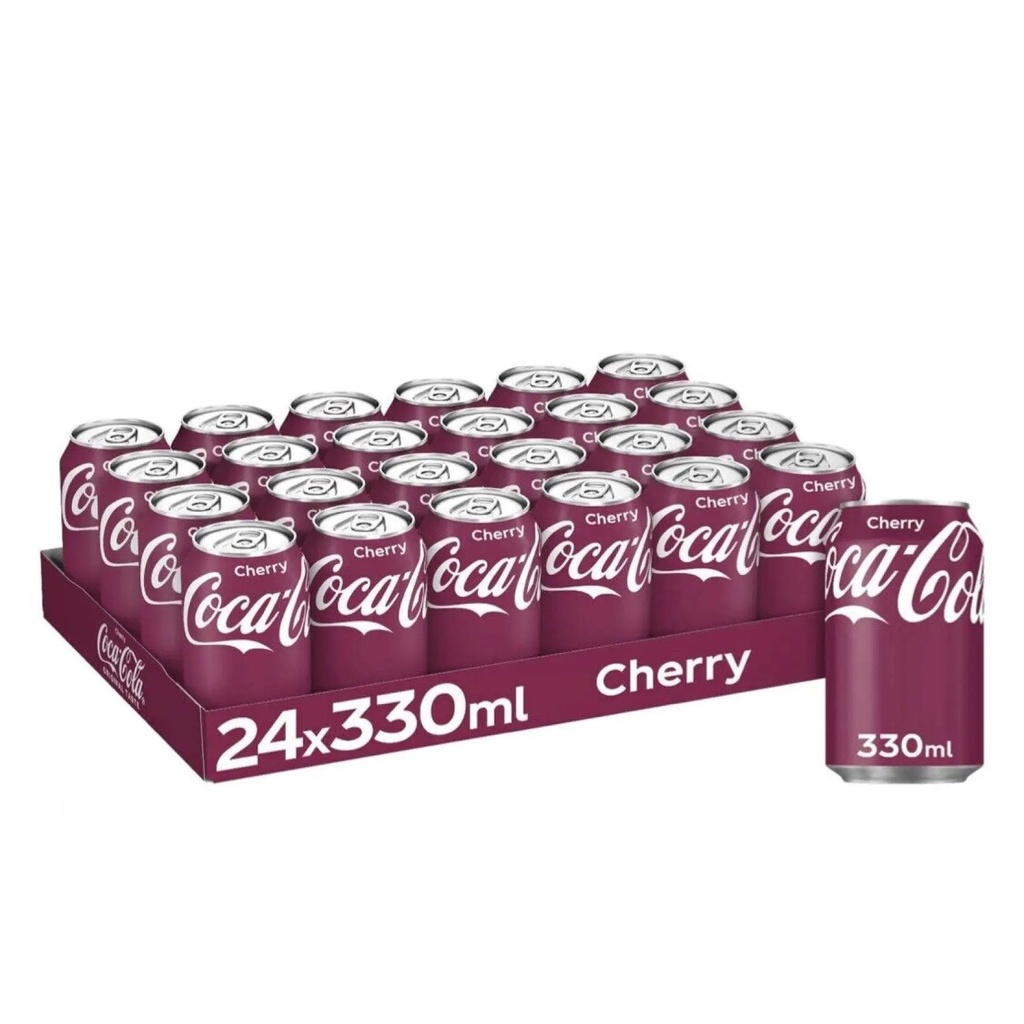 Coca-Cola Cherry FAT Canette Import 24x33 Cl