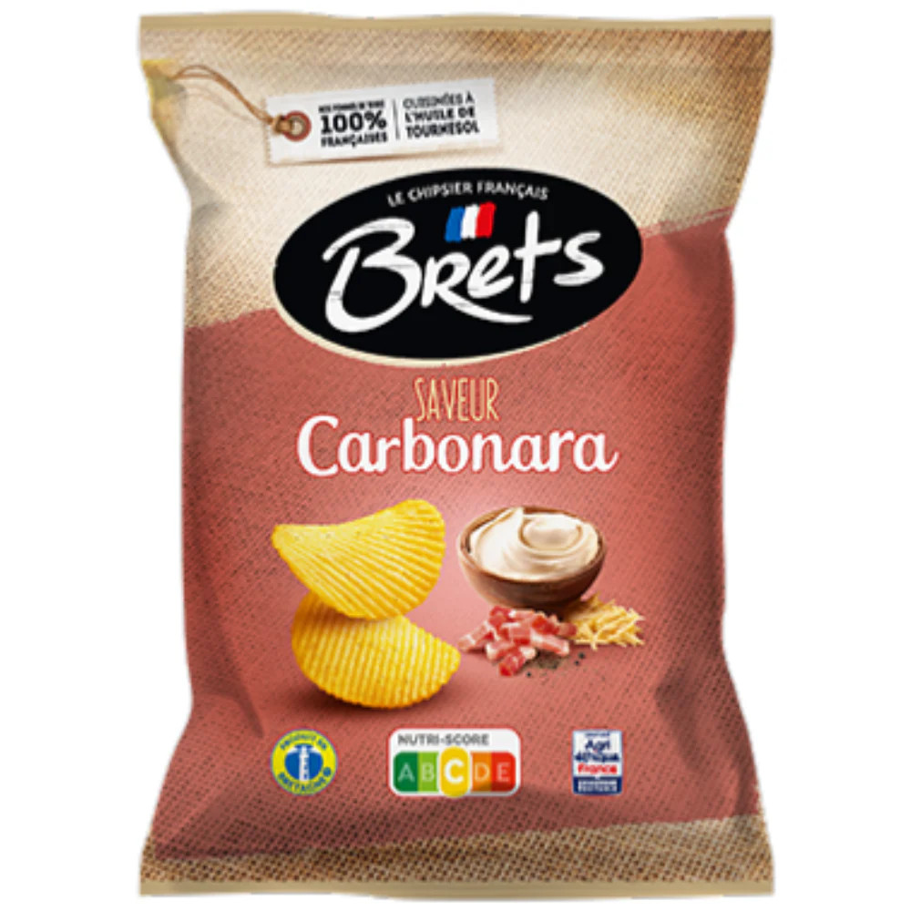 Brets Carbonara Chips 125 Gr