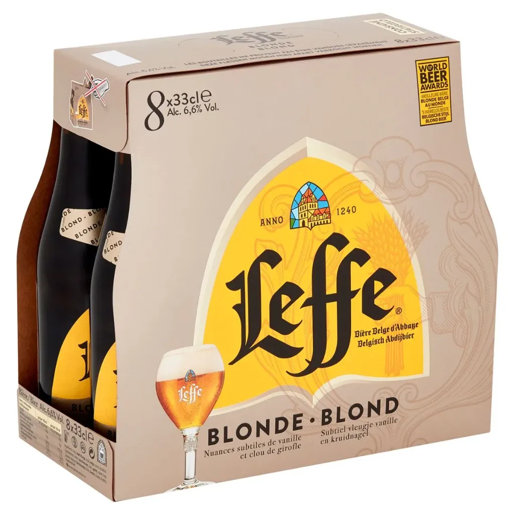 Leffe Blonde 6,6% Bouteille 8x33 Cl
