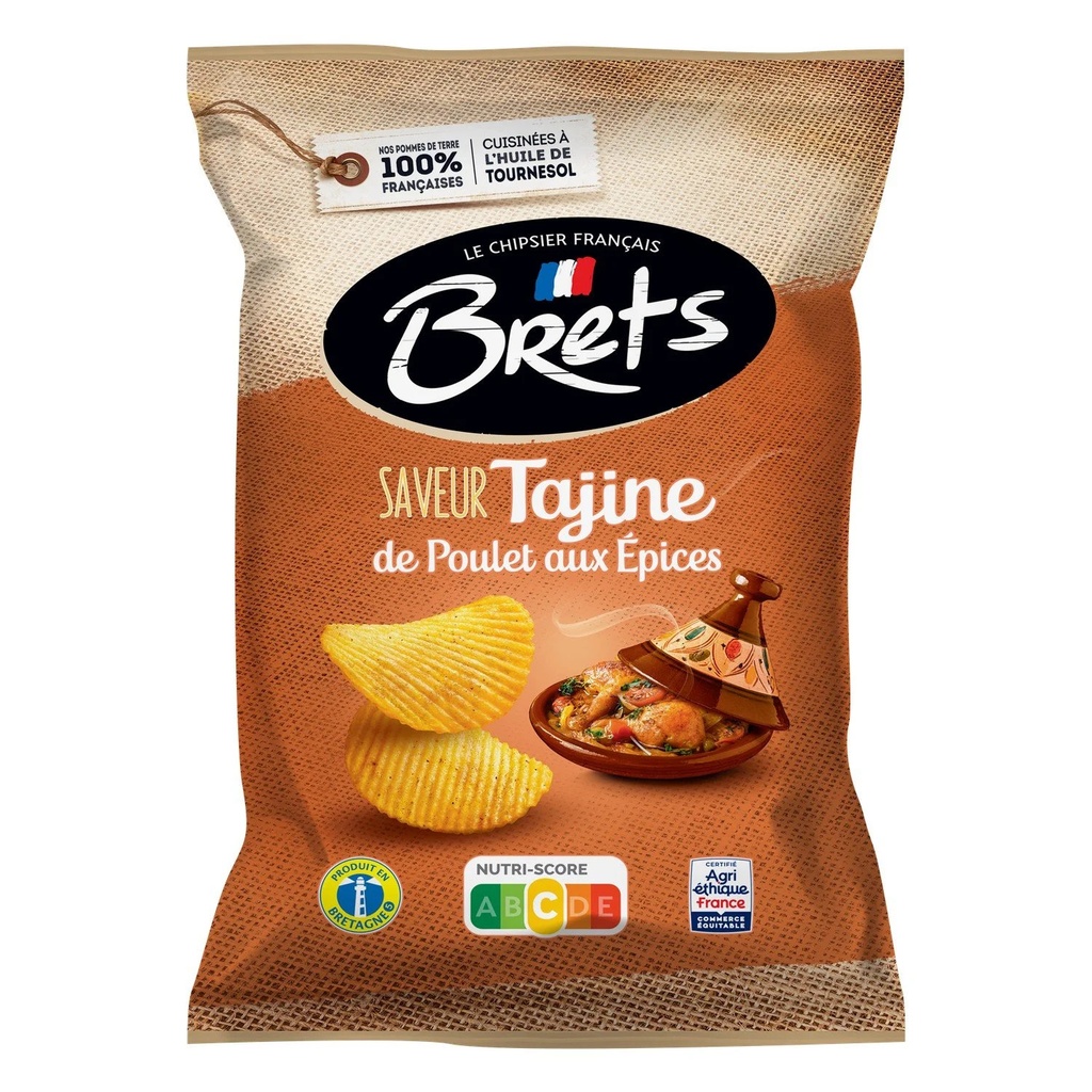 Brets Tajine Poulet aux Épices Chips 125 Gr