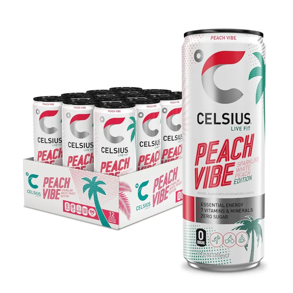 [CEL001] Celsius Peach Vibe Canette 12x25 Cl
