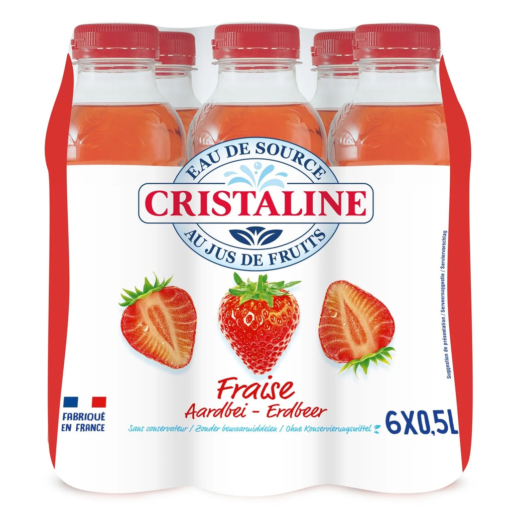 Cristaline Fraise Bouteille 6x50 Cl