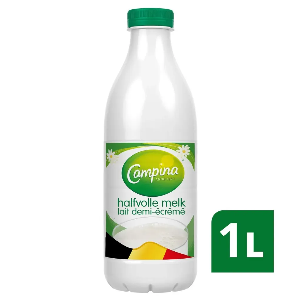 Campina Lait Demi Écrémé Bouteille 1 Litre