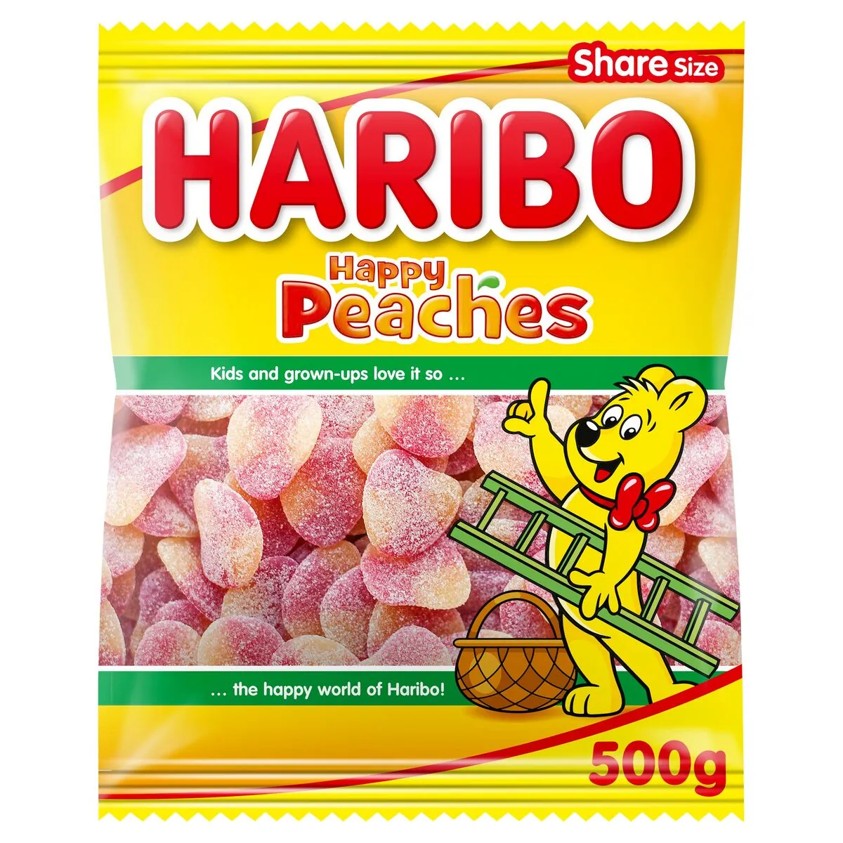 Haribo Happy Peaches Bonbons à la Pêche 500 Gr