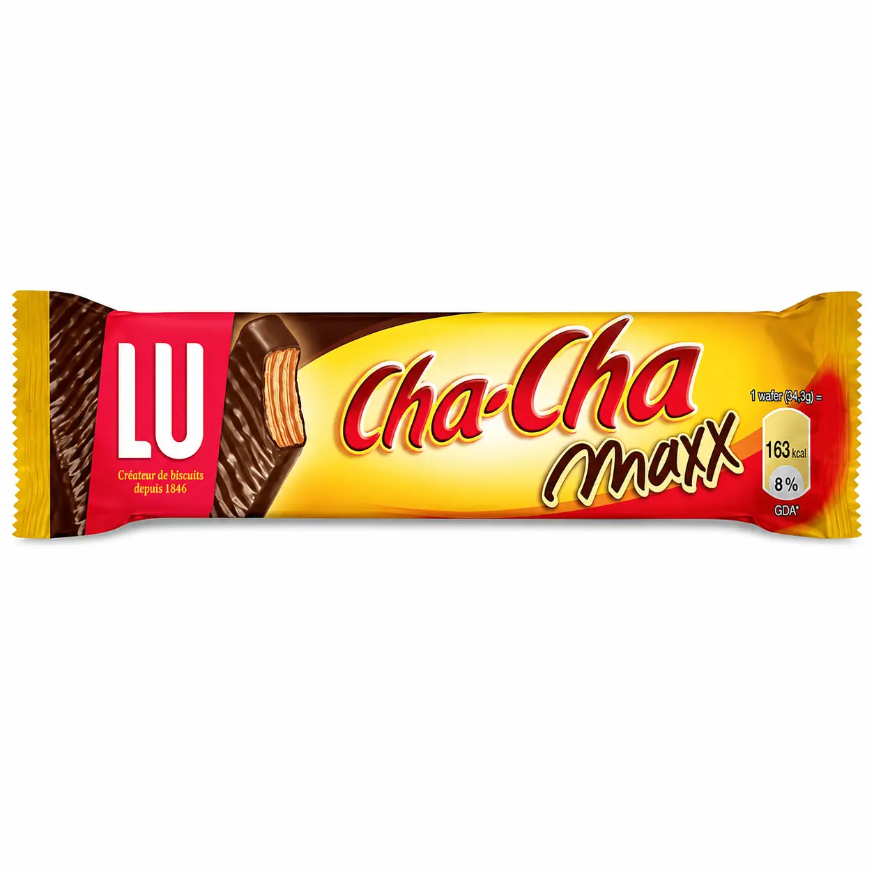 Lu Cha-Cha Maxx Barre Chocolatée 34 Gr