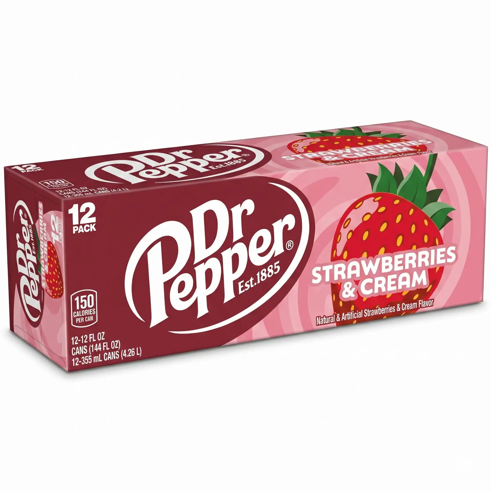 Dr Pepper Strawberry & Cream Import US Canette 12x355 Ml